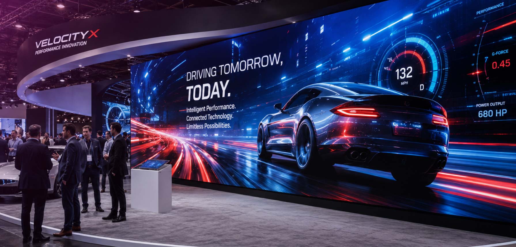High-resolution fixed LED display